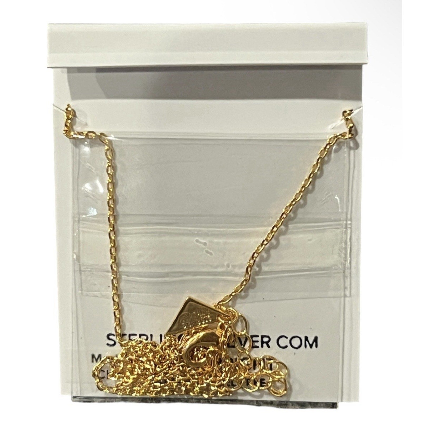 Sterling Forever gold-plated necklace features a celestial Moon And Stars Design