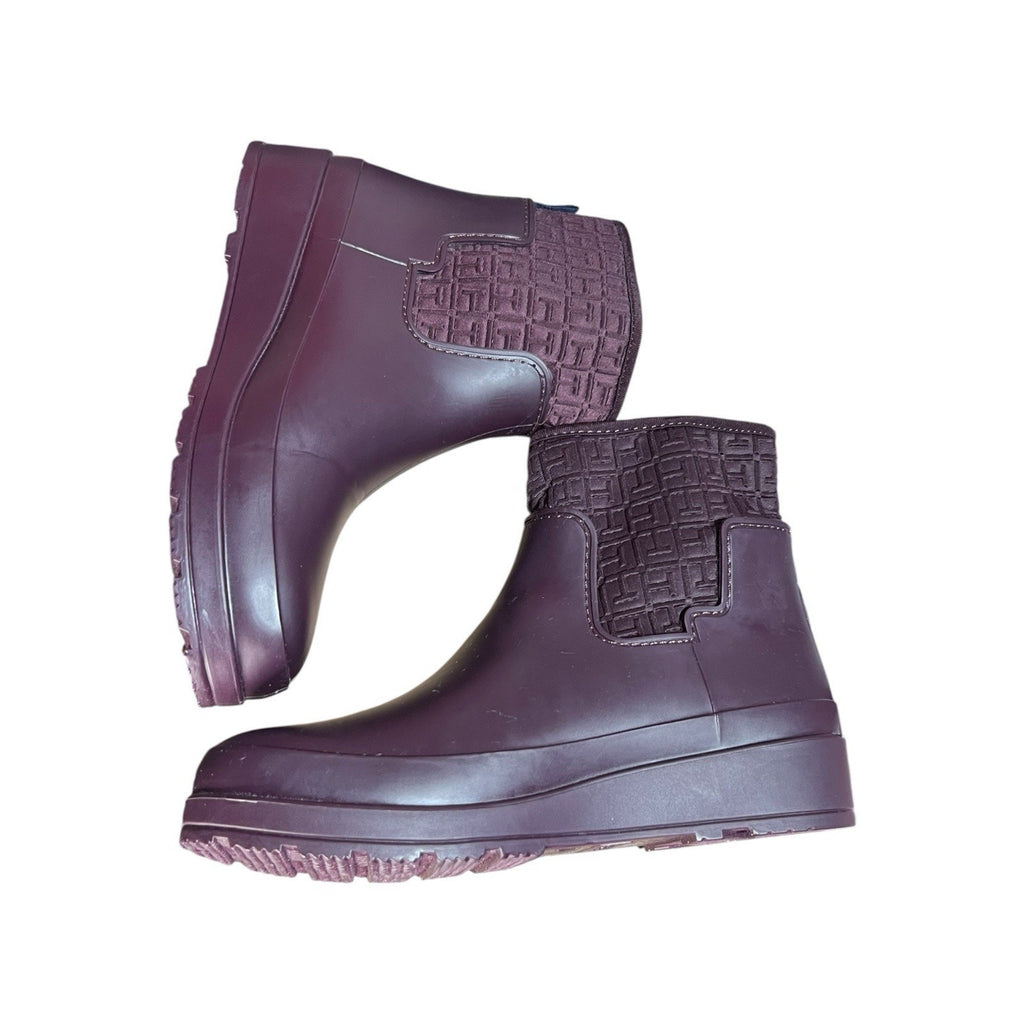 Tommy Hilfiger Purple Ankle Rubber Rain Boot Women’s Shoe Size 7