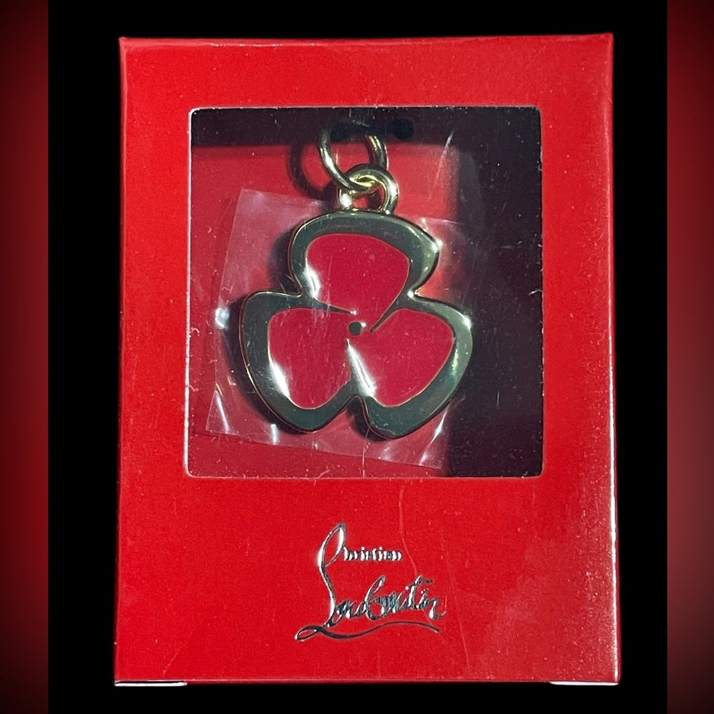 Christian Louboutin Red Clover Lipstick Charm NIB