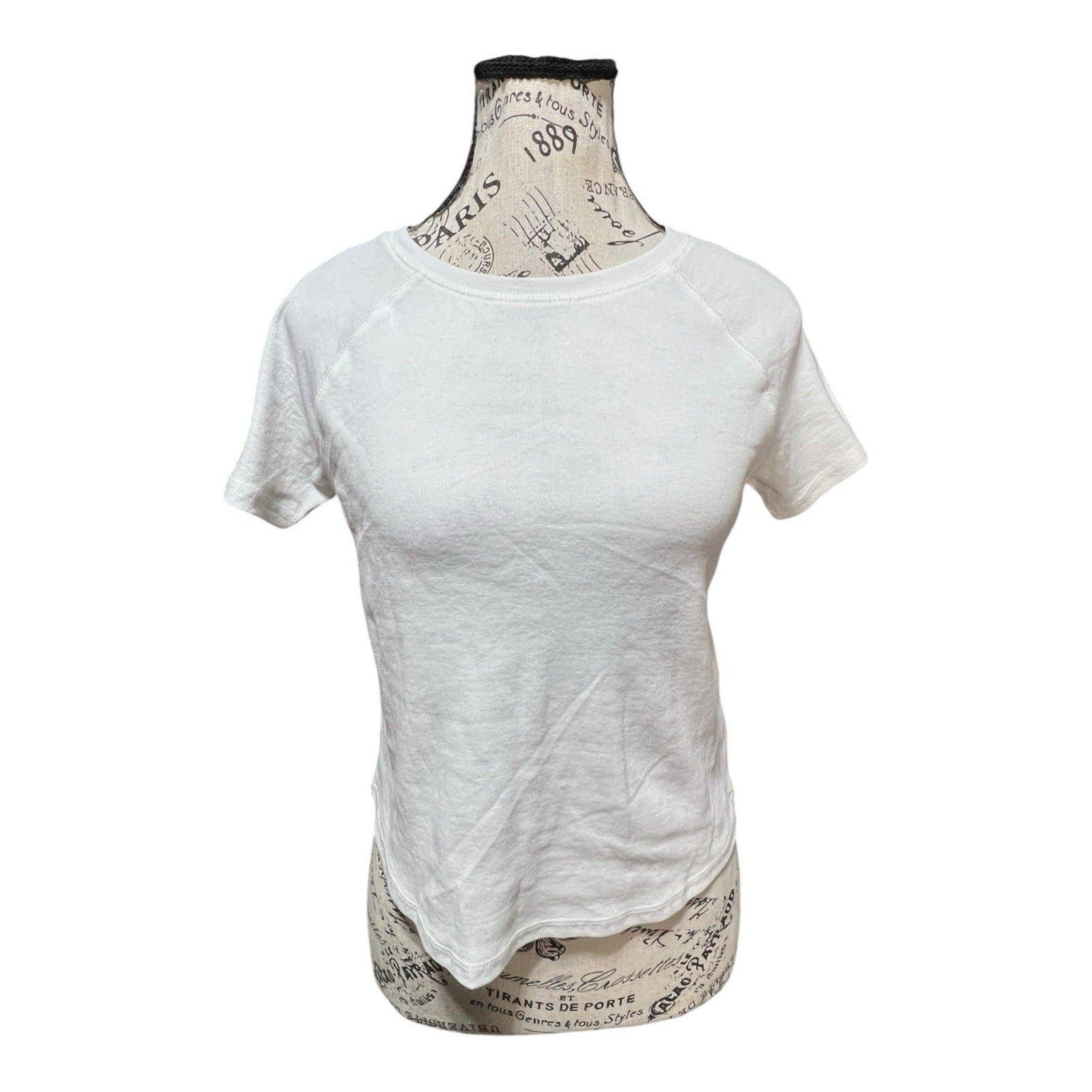 Zella Ribbed White Tee Shirt Women’s Size S NWT