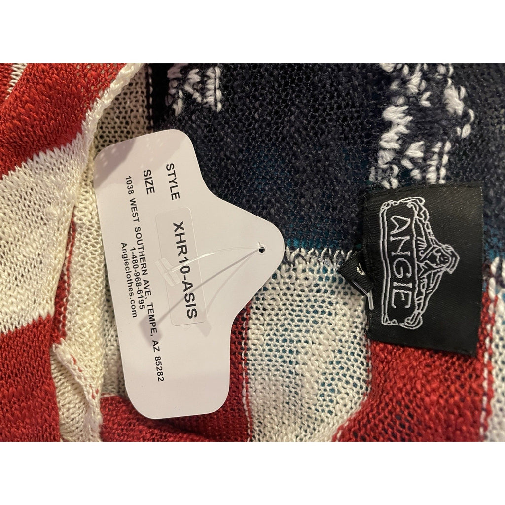 Angie American Flag Knit Tank Top - Small, NWT