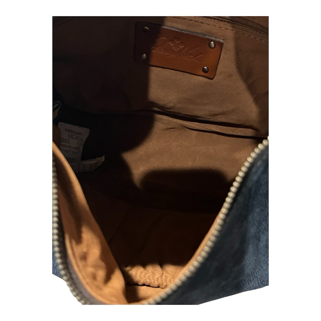Patricia Nash Elia Hobo Blue Leather Shoulder Bag
