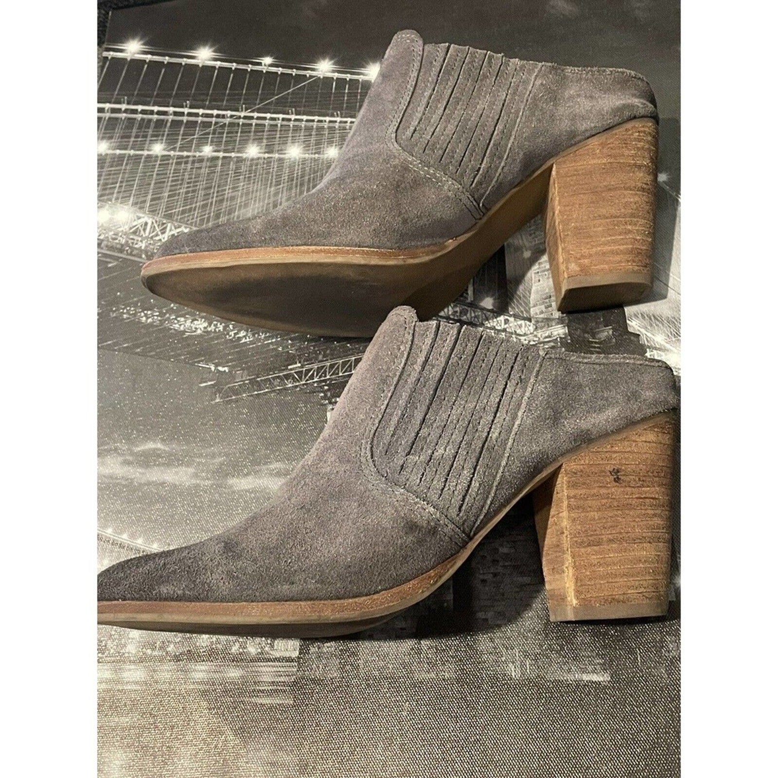 Steve‎ Madden Mertta Grey Suede Muels Women's Shoe Size 8M