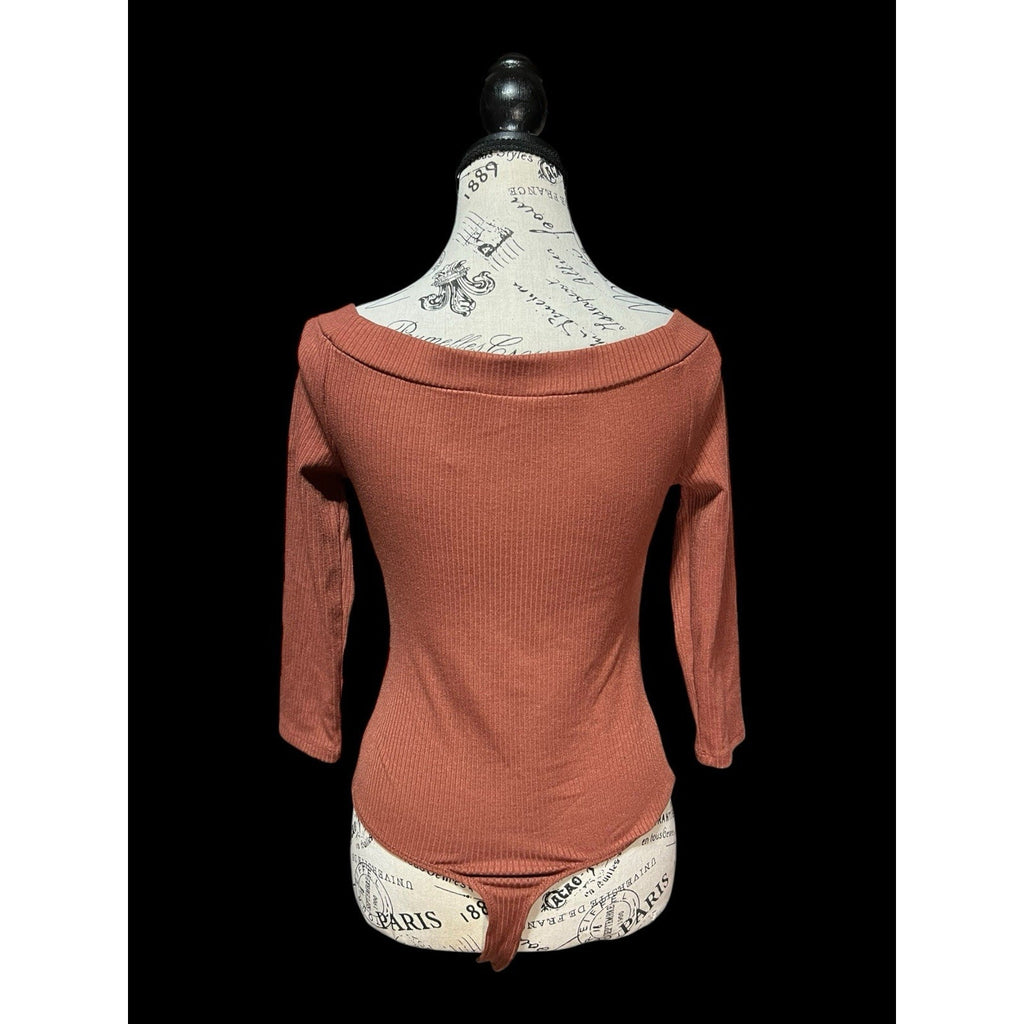 ASTR The Label 3/4 Sleeve Ribbed Bodysuit Women’s Size S NWOT