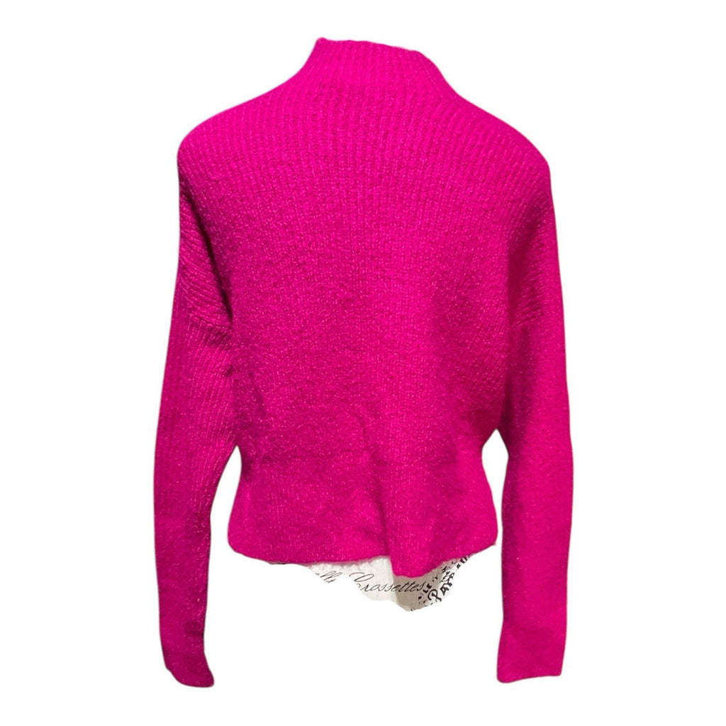 Frame Hot Pink Cropped Knit Sweater Women’s Size XS NWOT