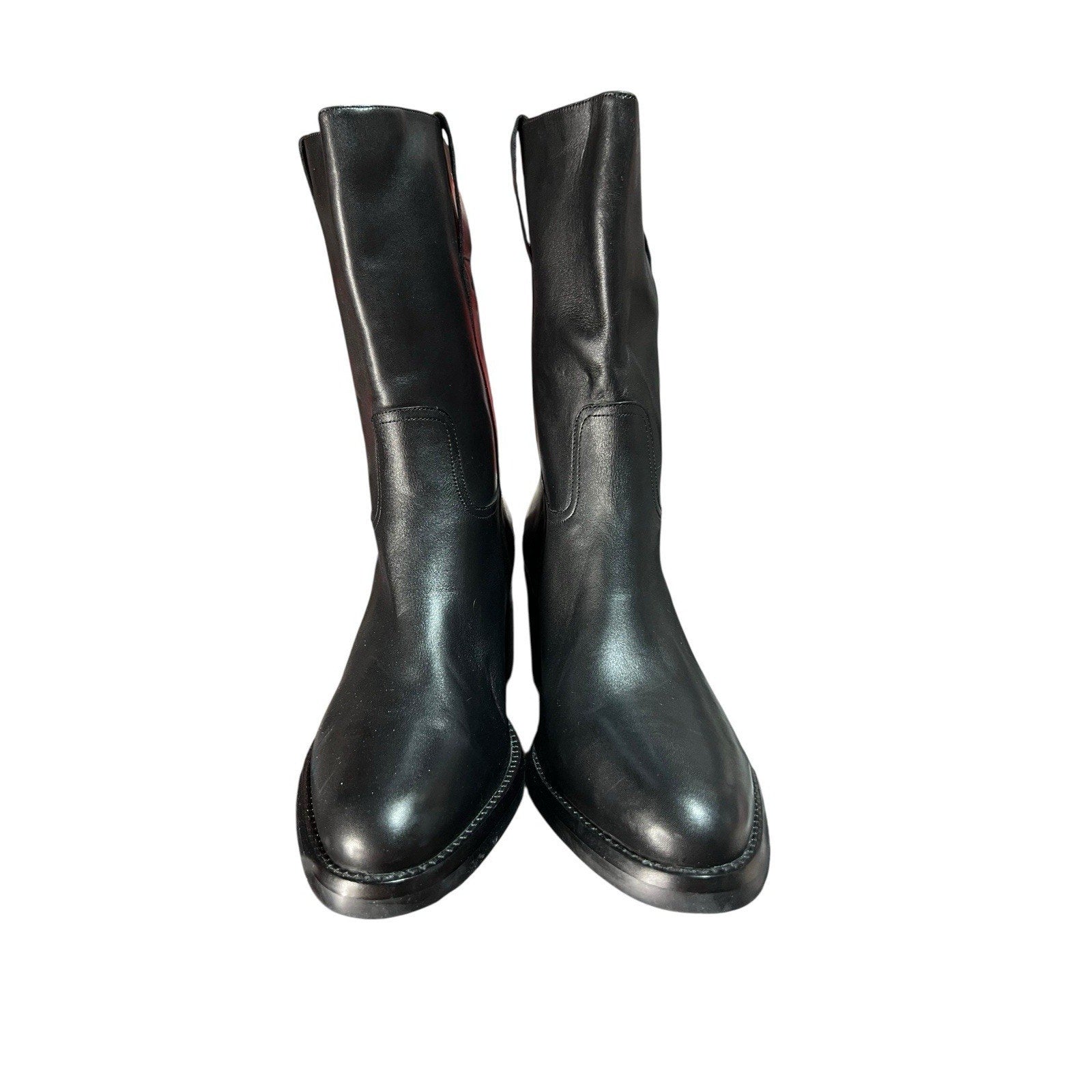 Jeffree Campbell Black Mid Calf Boots Women’s 10 With 3.5in Heel