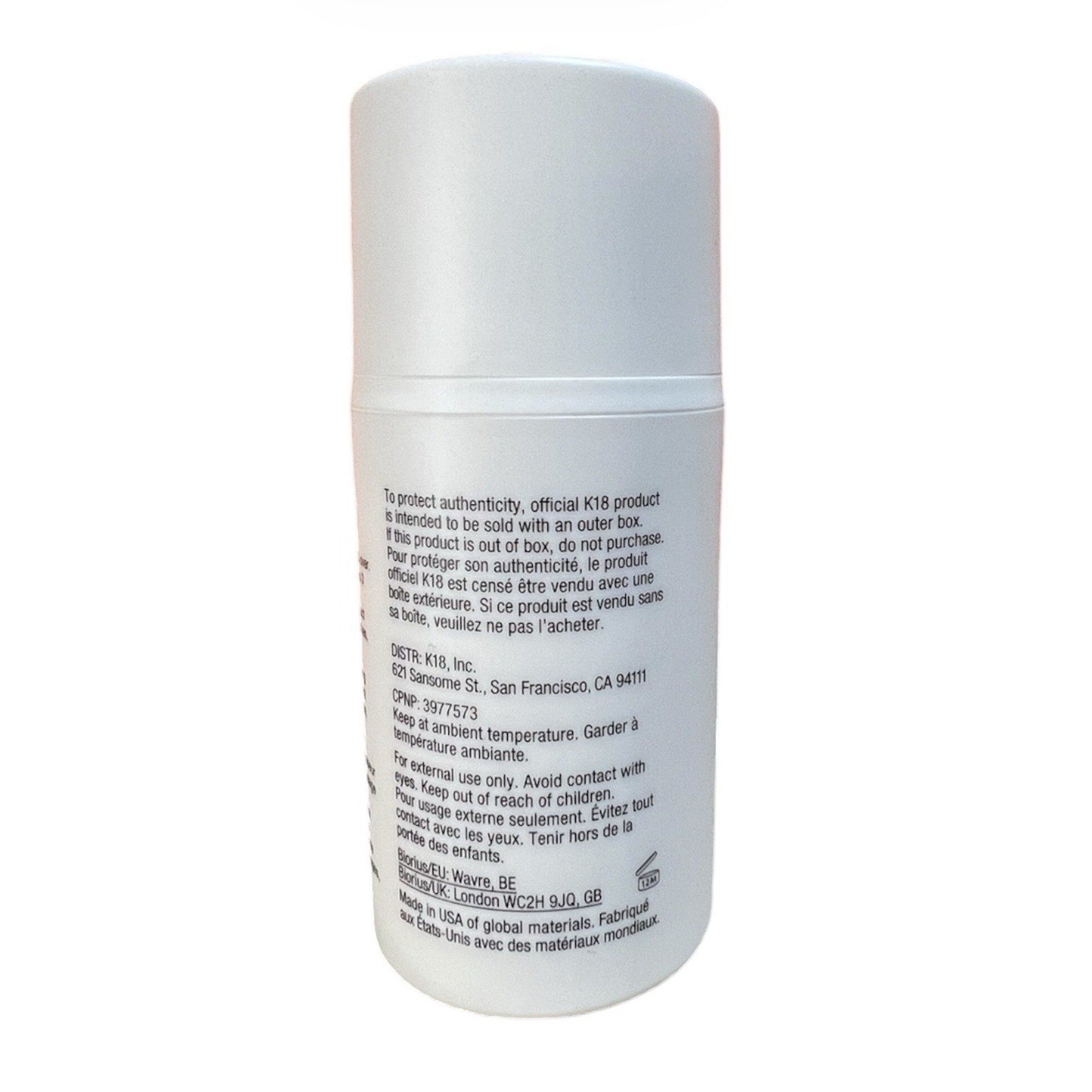 K18 Biomimetic Hairscience Leave-In Molecular Repair Hair Mask 1.7 Oz MSRP $75