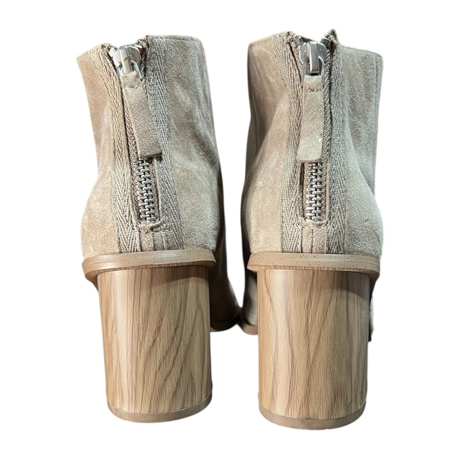 Splendid Tan Suede Ankle Booties Women’s Size 6 With 3in Heel