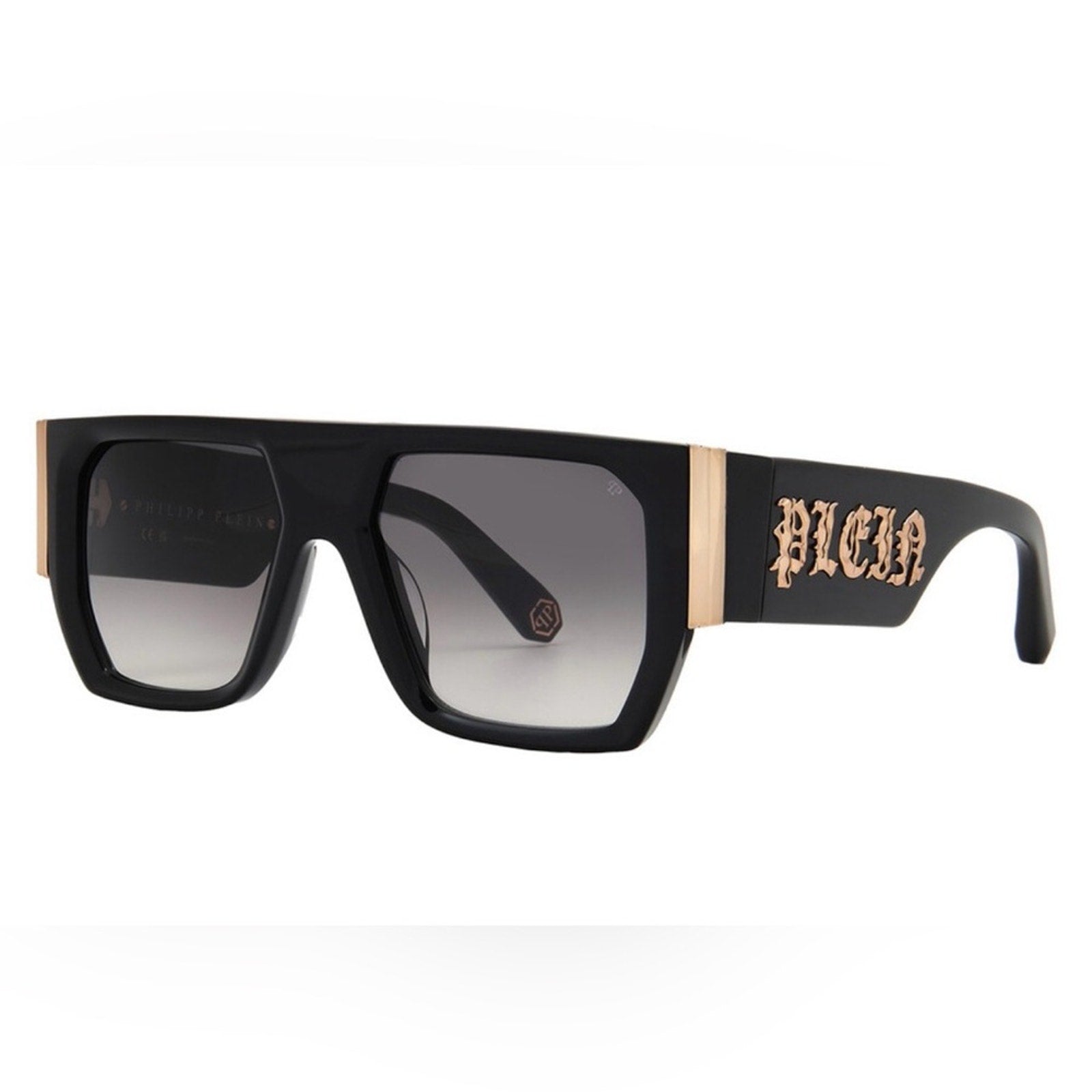 Philipp Plein Black and Gold Sunglasses NWT MSRP $805