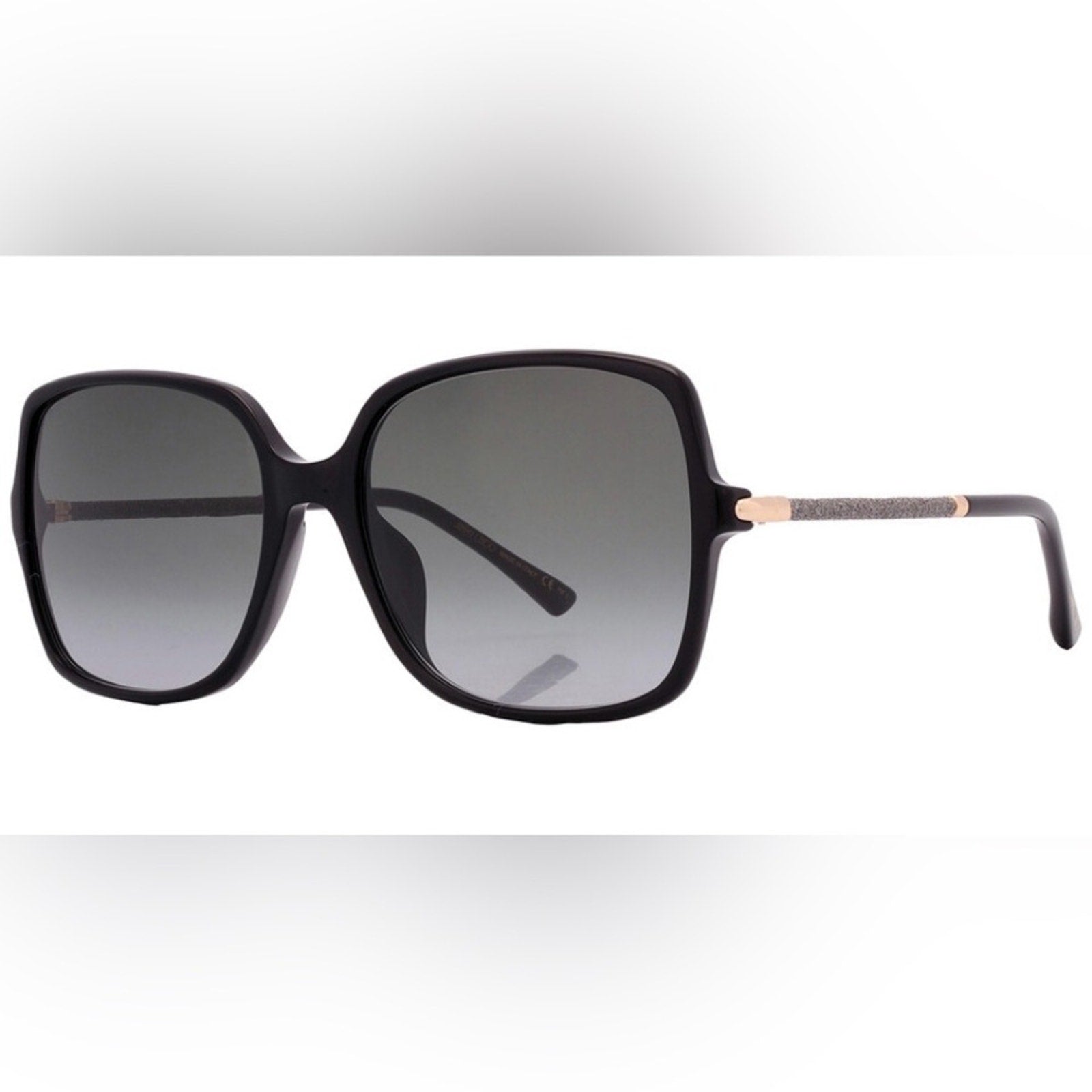 Jimmy Choo elegant Black Gradient Lens Sunglasses NIB MSRP $354