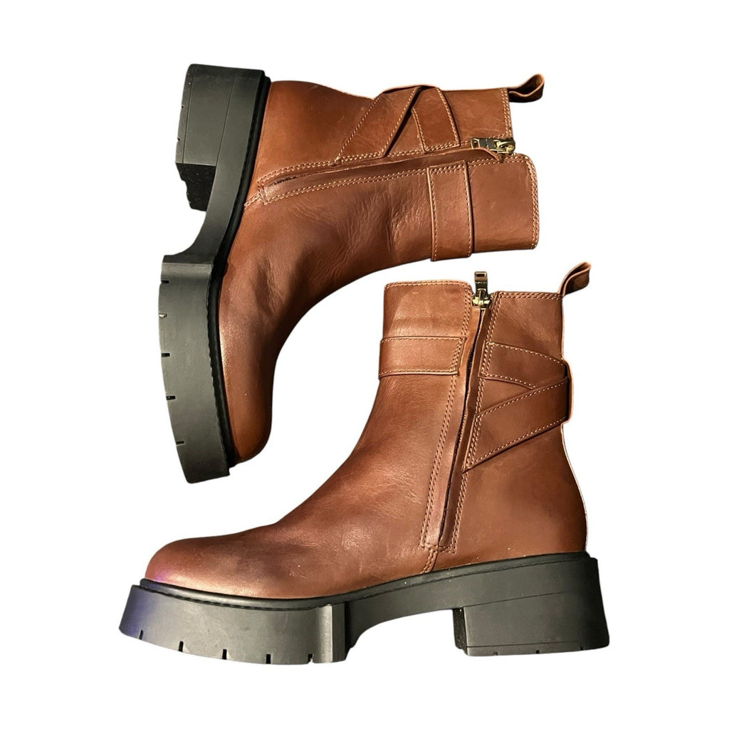 Coach Lacey booties Brown Leather Women’s Shoe Size 6.5