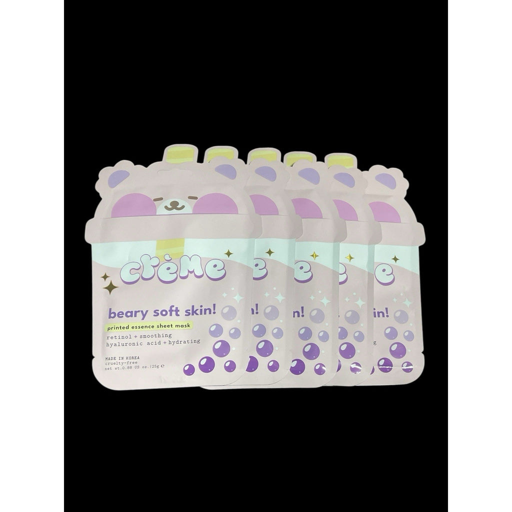 The Crème Shop Berry Soft Skin Printed Essence Sheet Mask Set Of 5 New Sealed