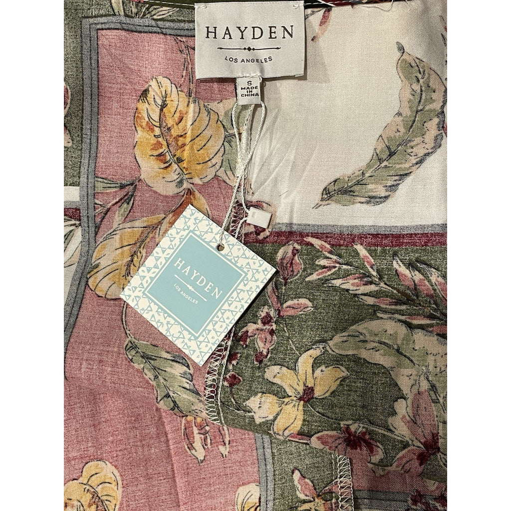 Hayden Los Angeles Floral Print Wrap Around Dress Size S NWT
