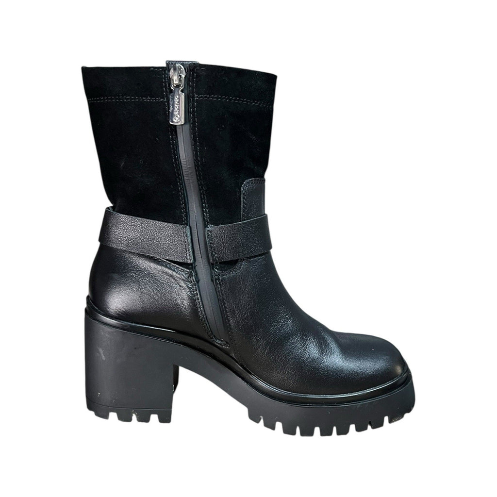 Blondo Rebel waterproof ankle boots in black leather Women’s Shoe Size 7M New