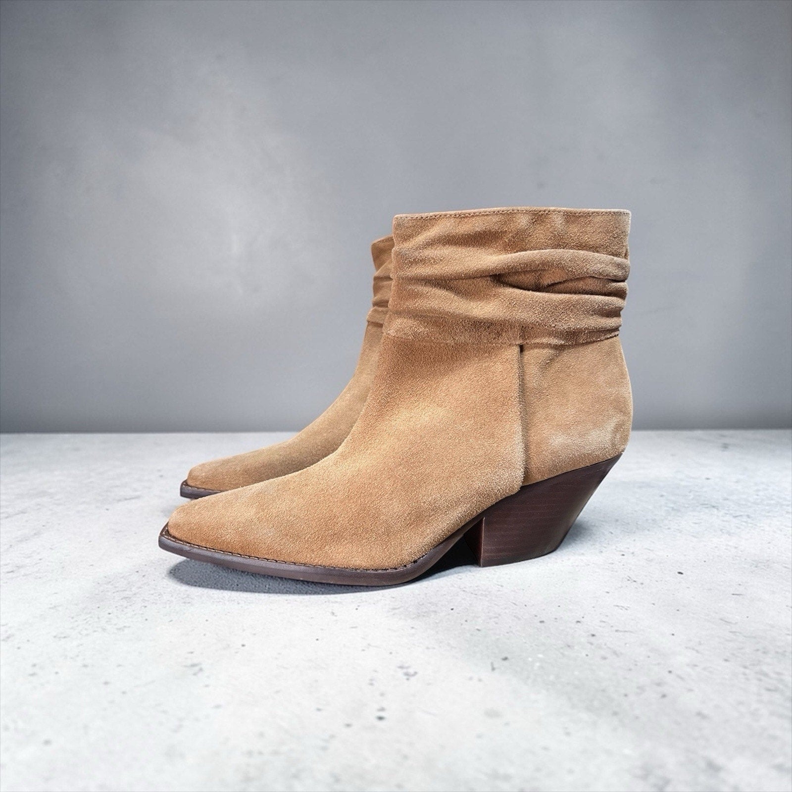 Vince Camuto Nerlinji pointed-toe ankle boots Tan Suede Women’s Shoe Size 8M