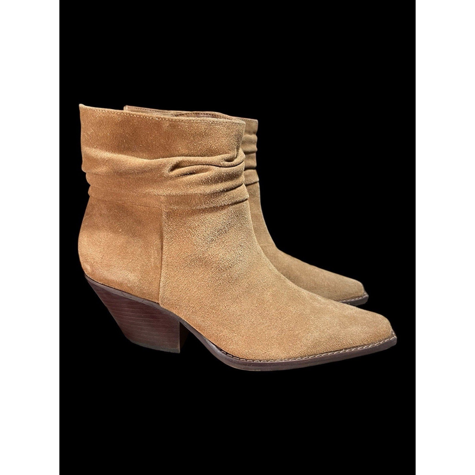 Vince Camuto Nerlinji pointed-toe ankle boots Tan Suede Women’s Shoe Size 8M