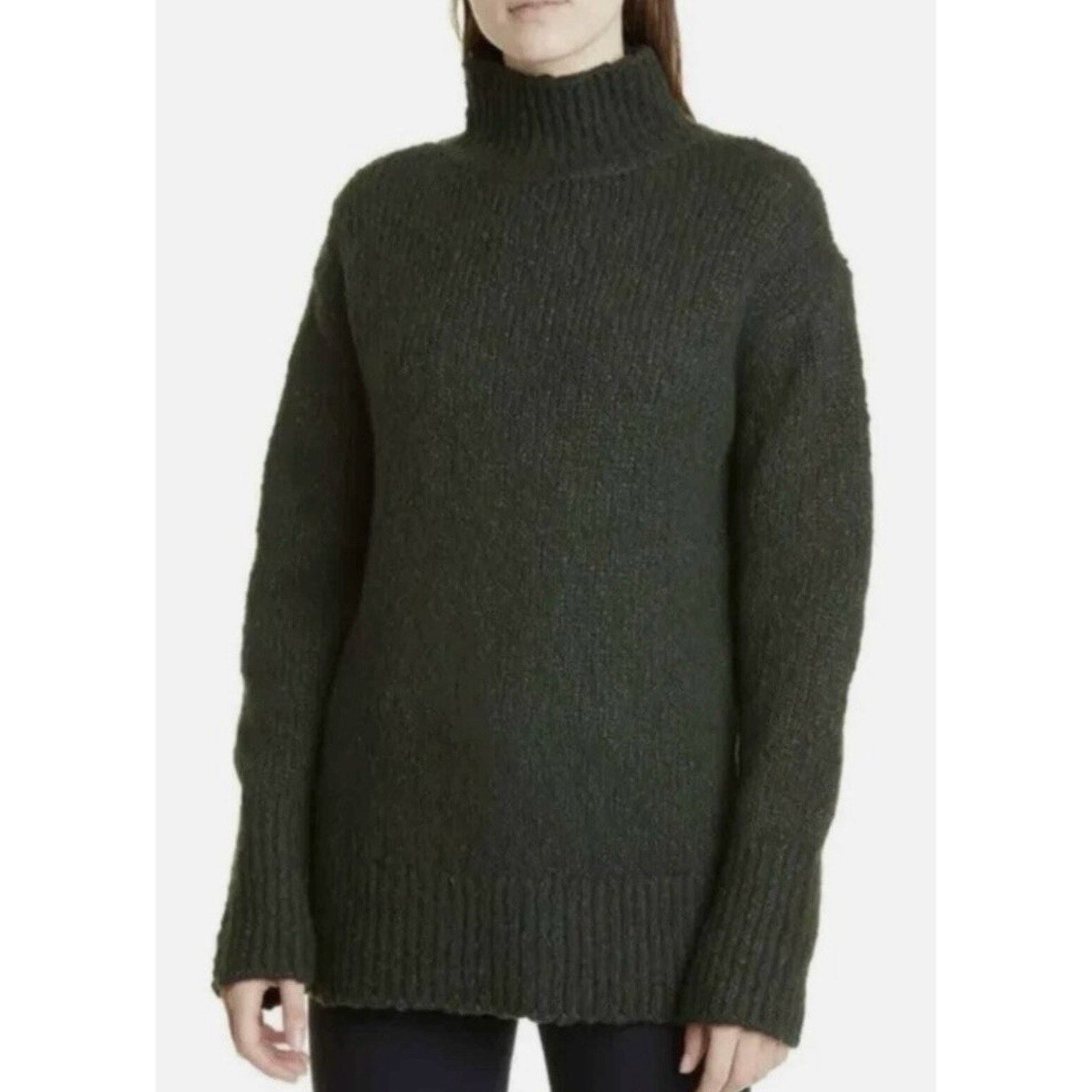Vince Wool Pullover Wool Blend Sweater In Juniper Green Size S MSRP $445