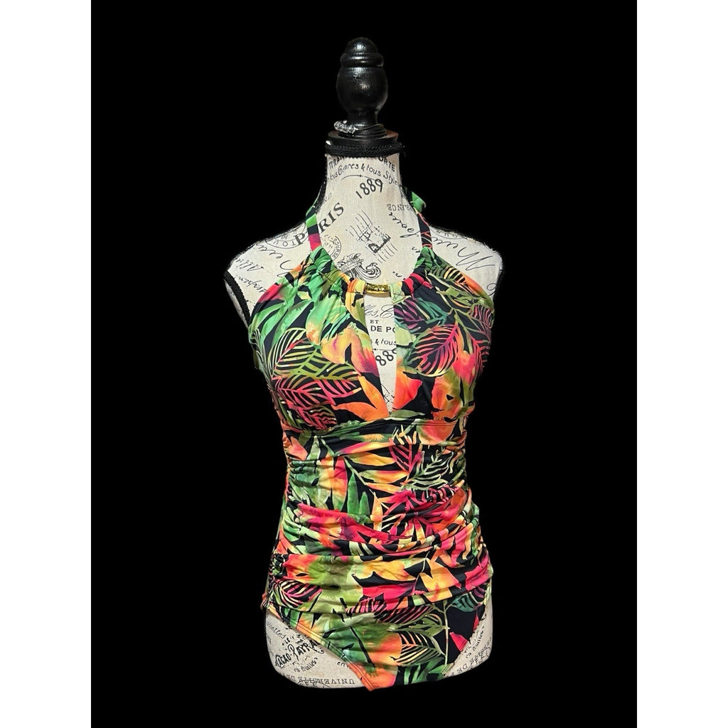 Lauren Ralph Lauren Slimming Fit 1 Piece Swimsuit Womens Size 10 NWT MSRP $138