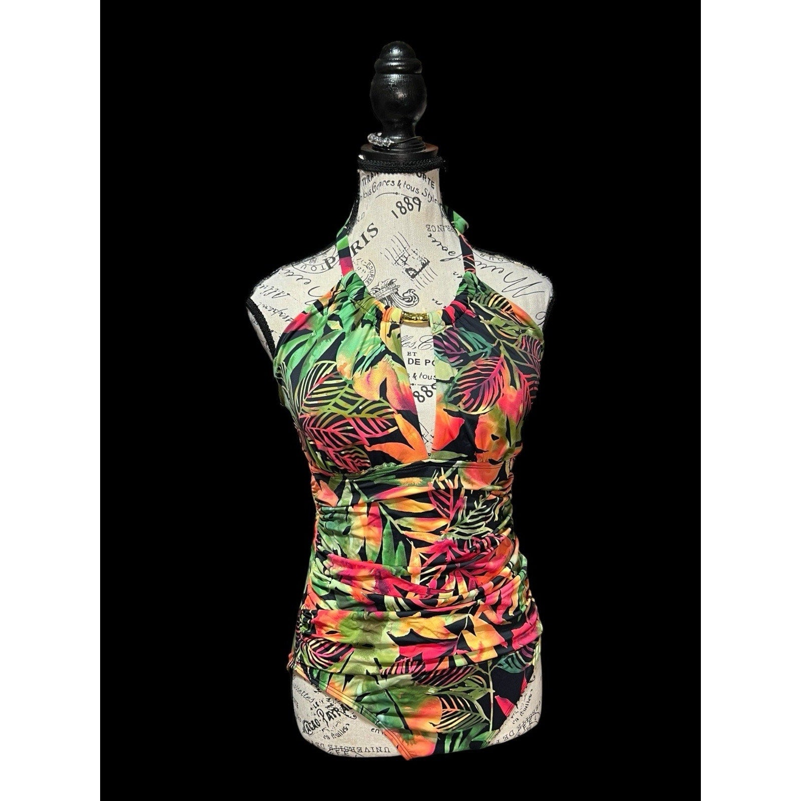 Lauren Ralph Lauren Slimming Fit 1 Piece Swimsuit Womens Size 10 NWT MSRP $138