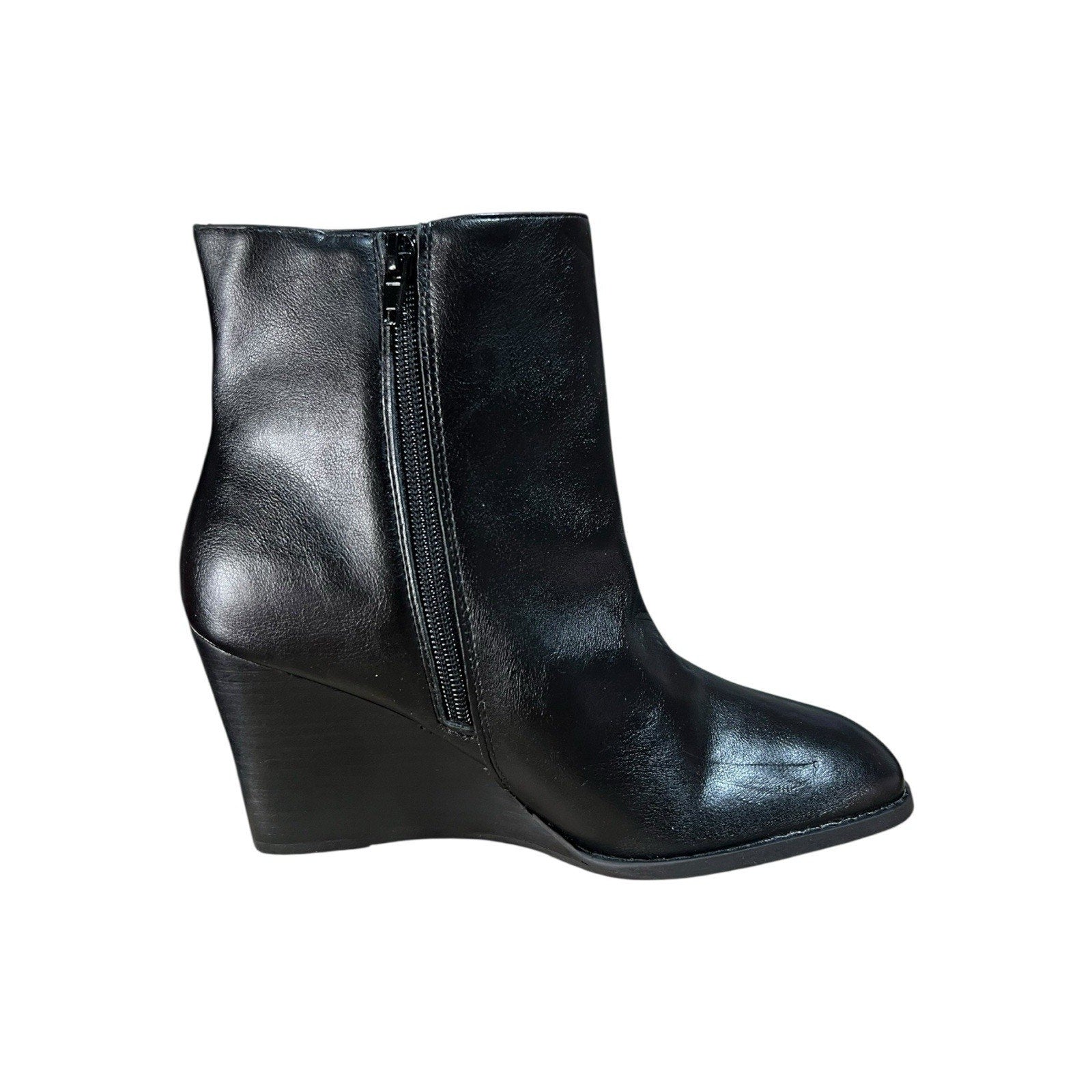 Dolce Vita Rupart Wedge Heel Black Ankle Boots Women’s Size 9