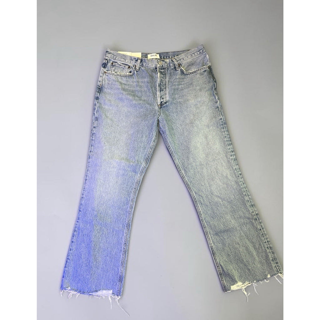 AGOLDE Curio style Relaxed Boot Cut Jeans With Raw Hem Size 31 New