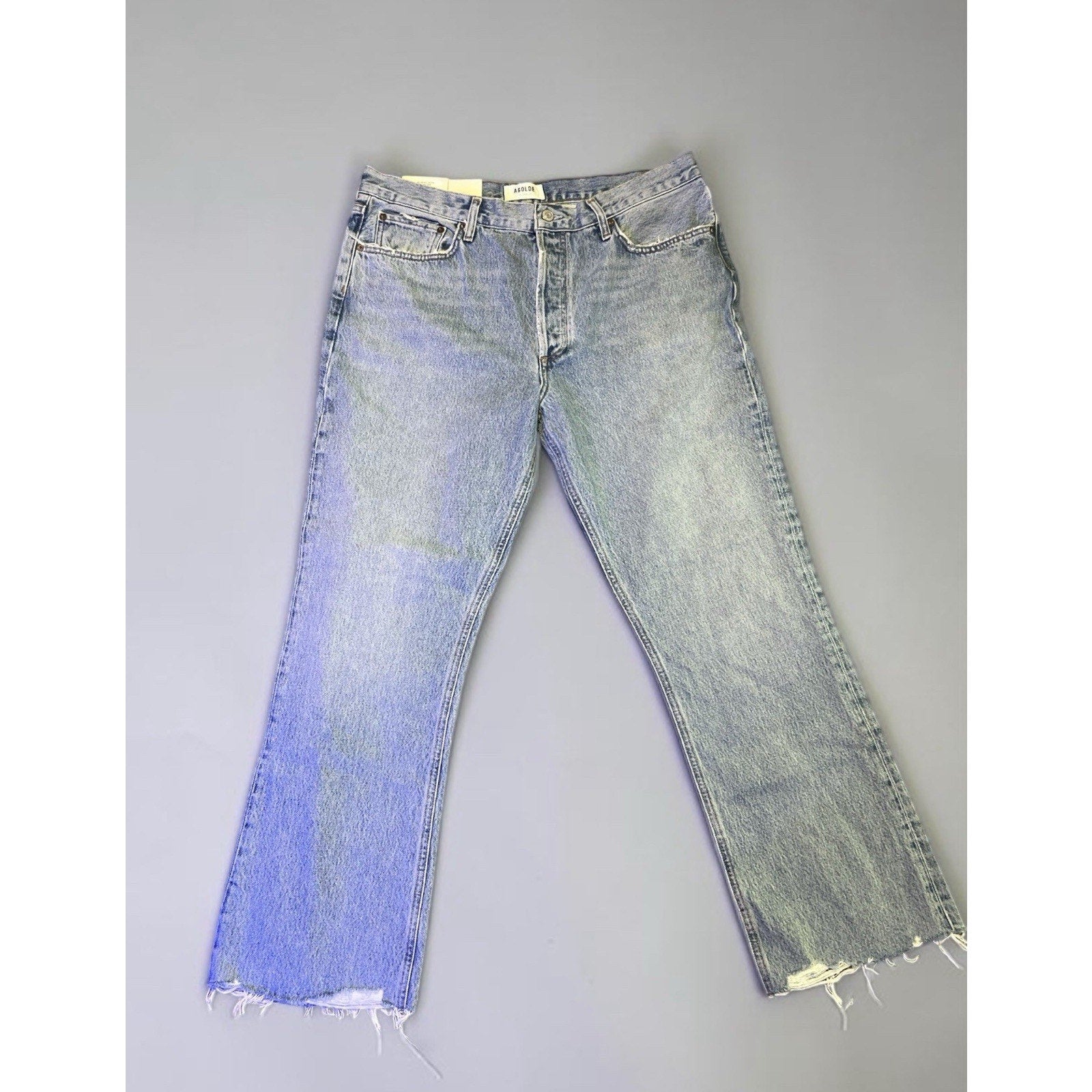 AGOLDE Curio style Relaxed Boot Cut Jeans With Raw Hem Size 31 New