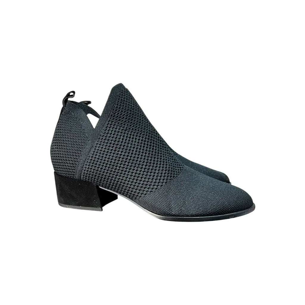 Eileen Fisher Cleaver Knit Booties With 1 3/4 In Block Heel Size 8.5