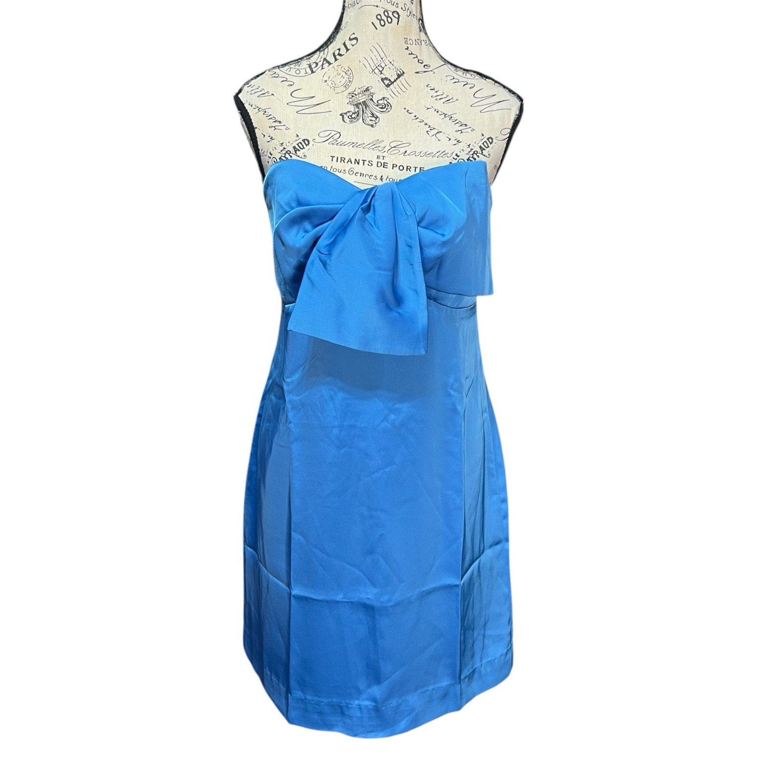 Lily Pulitzer Blue Satin Dress New With Tags $228 MSRP