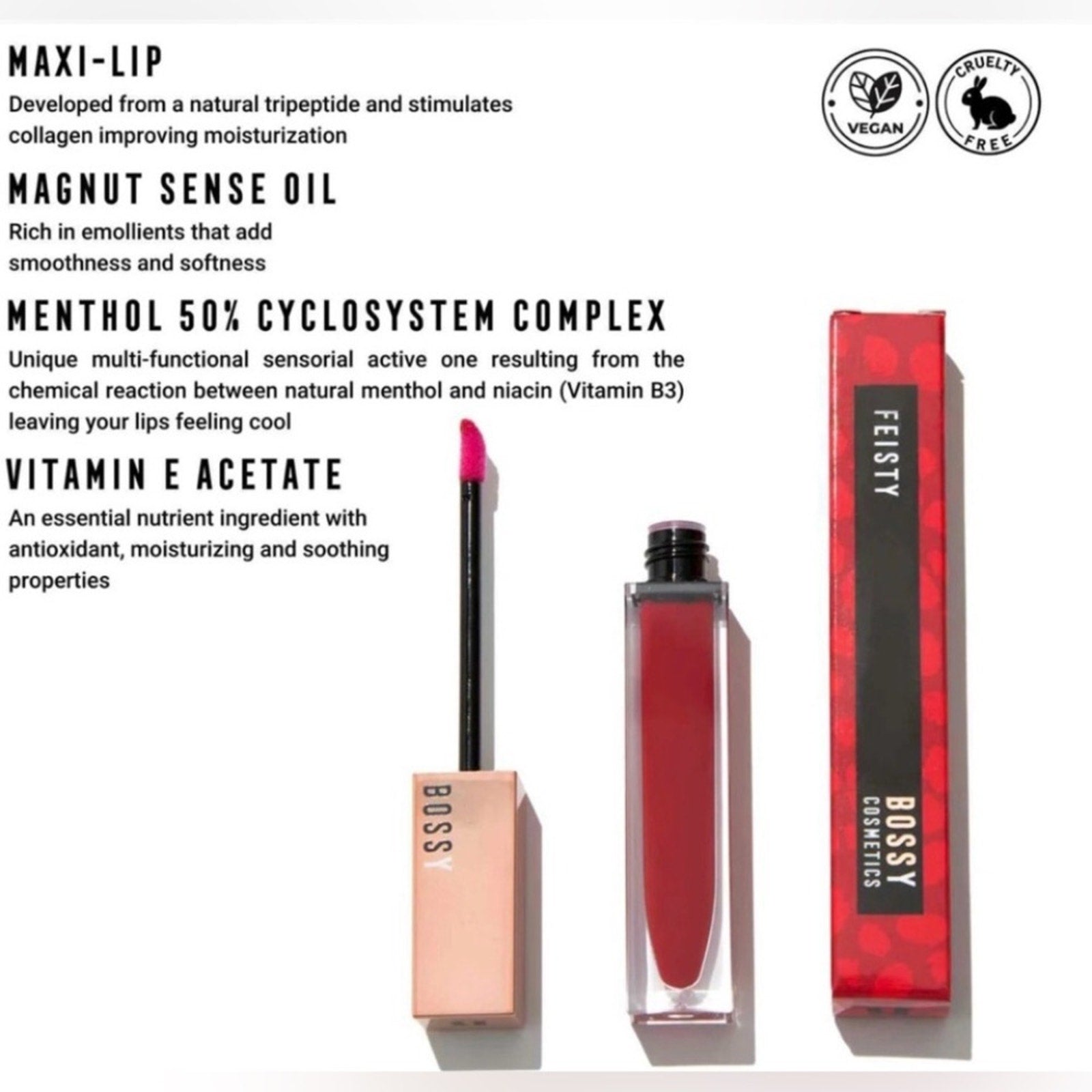 Bossy  Vibrant Fiesty Lip Gloss