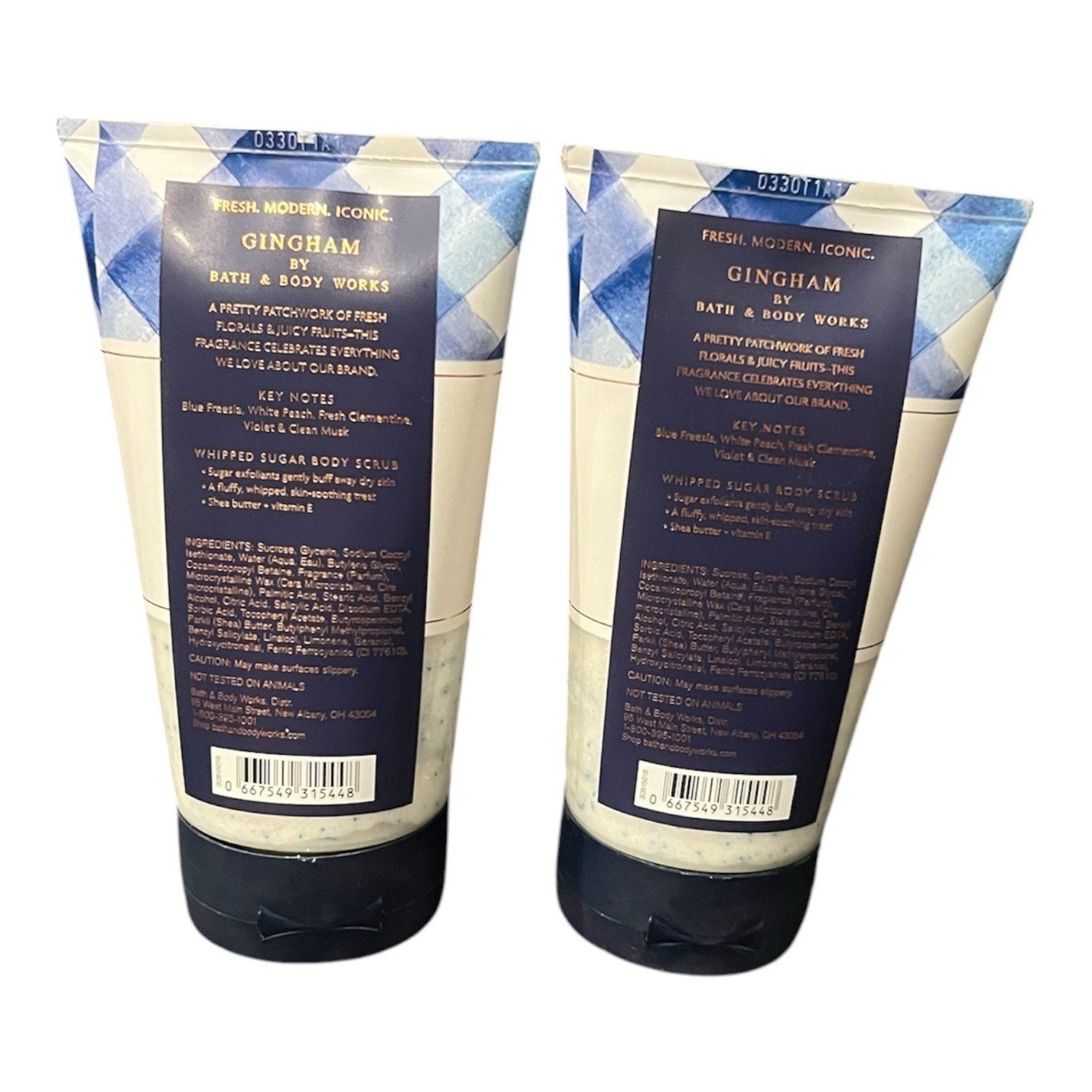 Bath And Body Works Gingham Whipped Sugar Body Scrub Set Of 2