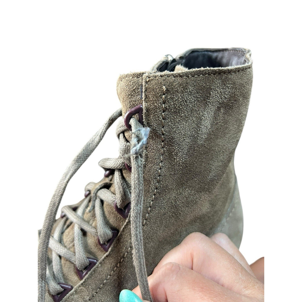 Aquatalia Harlyn suede combat booties Suede Women’s Shoe Size 9.5 m