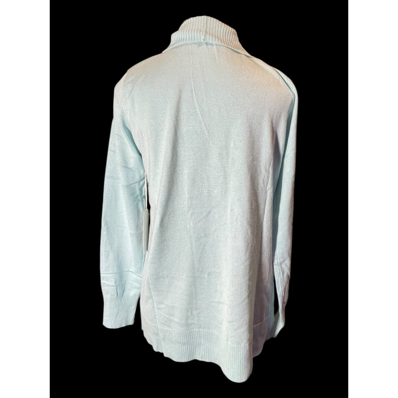 Yo Mak Blue Cardigan Sweater Women’s Size L NWT
