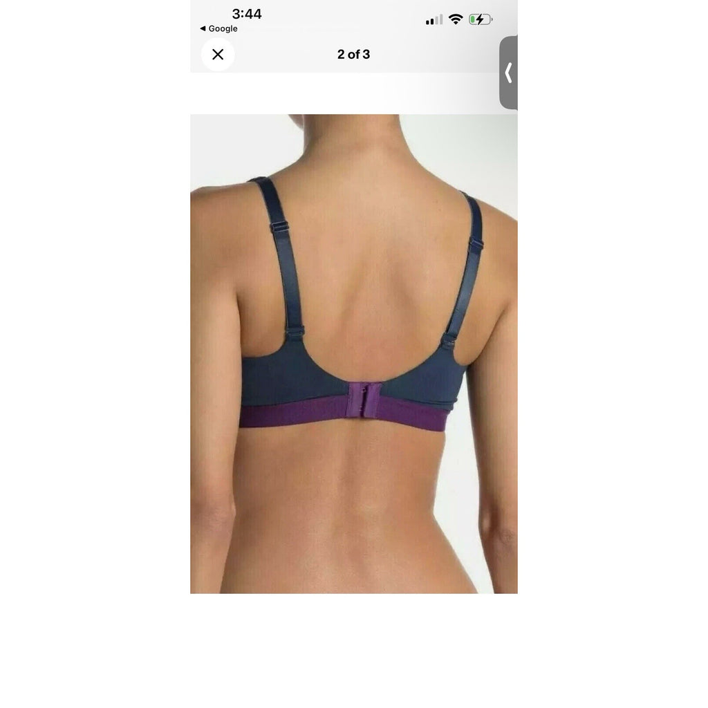 Natori Recharge Sport Bra Navy Blue And Purple Size 32D