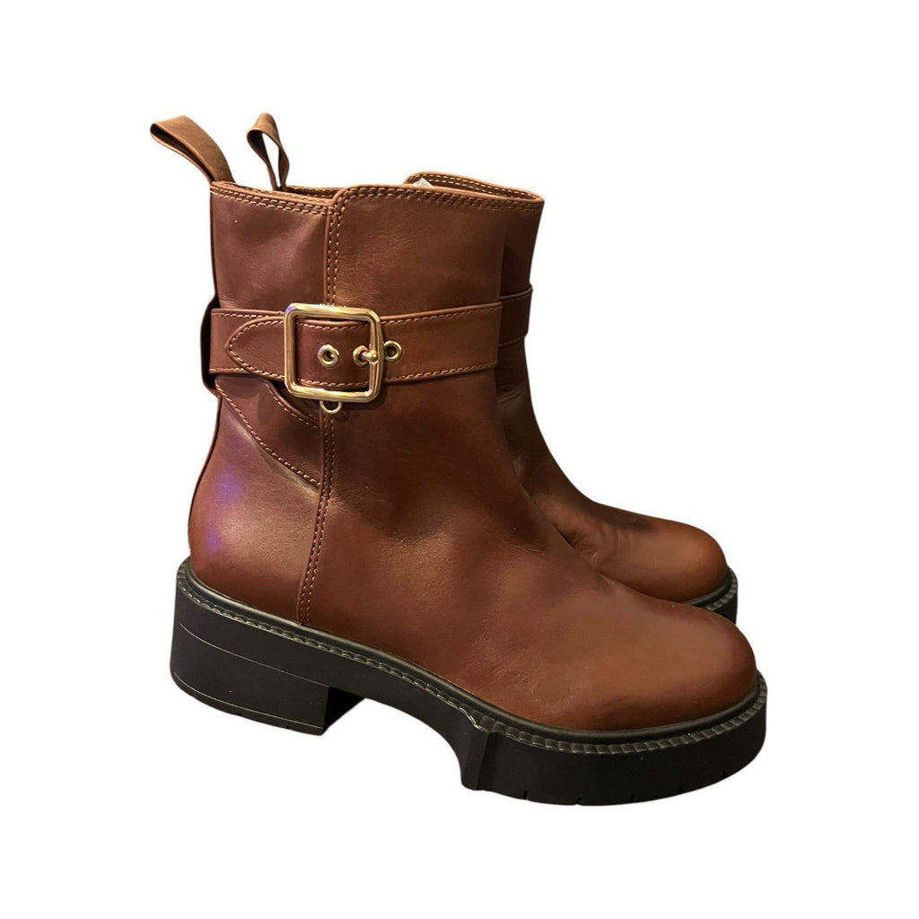 Coach Lacey booties Brown Leather Women’s Shoe Size 6.5