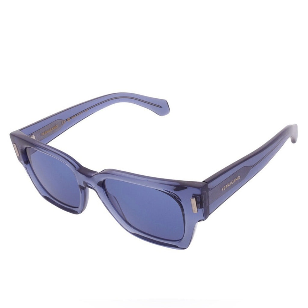 Salvatore Ferragamo Translucent Blue Sunglasses NWT MSRP $350