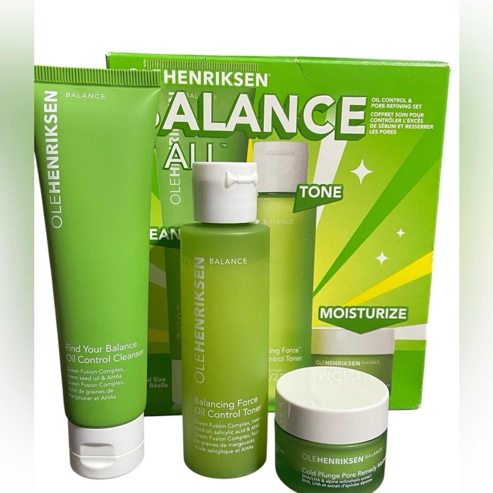 Ole Henriksen Balance Skincare Set - Cleanser, Toner, and Moisturizer