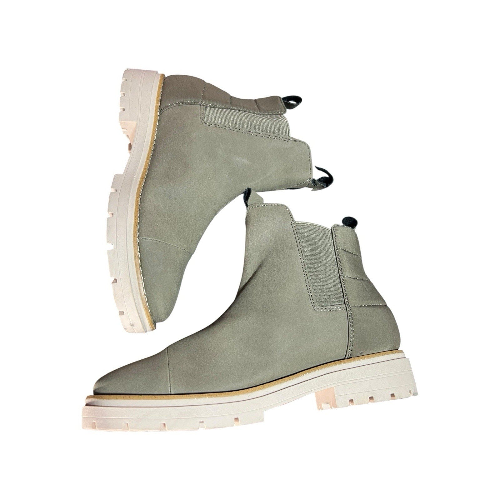 Tom’s Skyler Chelsea Boots Olive Green Women’s Size 8.5