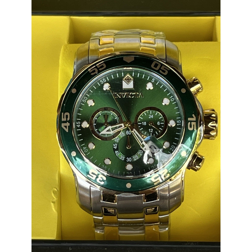 Invicta Pro Diver SCUBA watch, model 40191, features a striking green dial