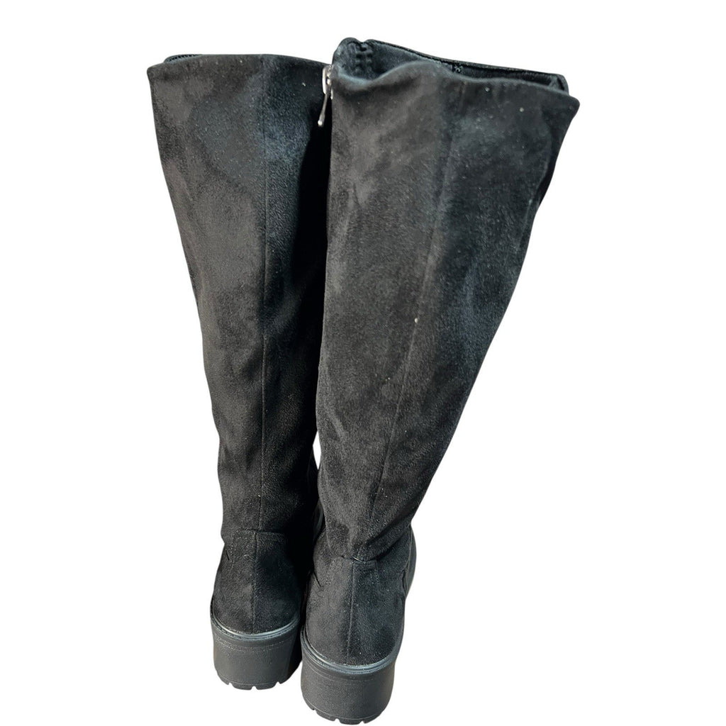 BZEES Black Vegan Knee High Boots Women’s Shoe Size 6.5M