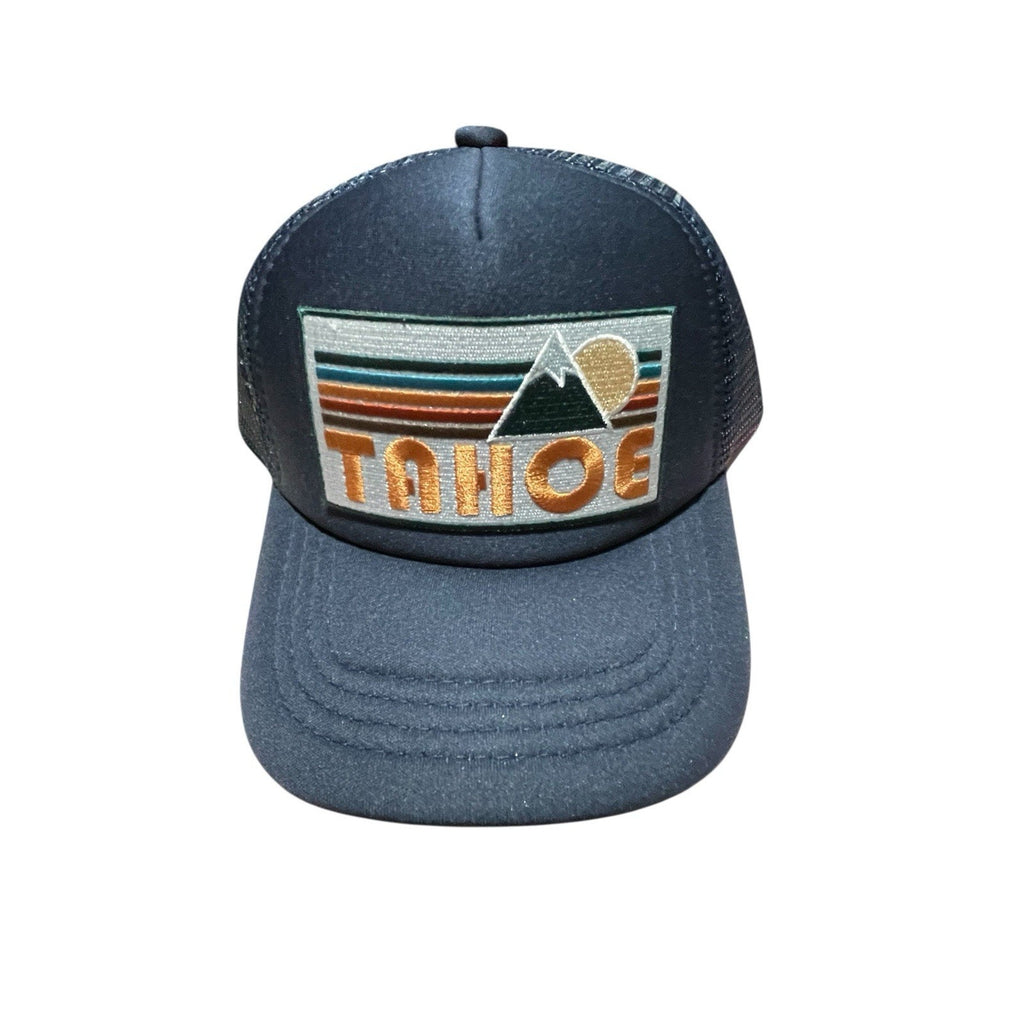Lake Tahoe Navy Blue Mesh Snapback Hat New