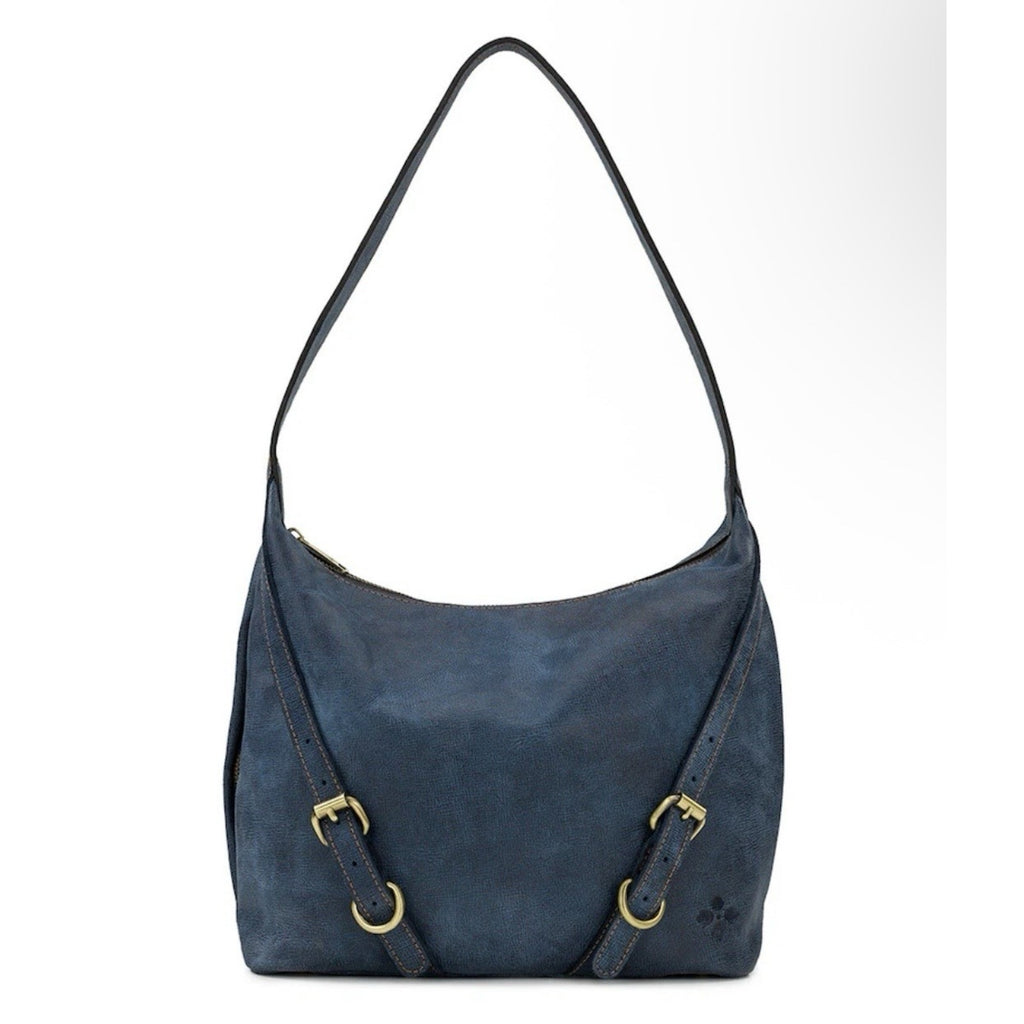 Patricia Nash Elia Hobo Blue Leather Shoulder Bag
