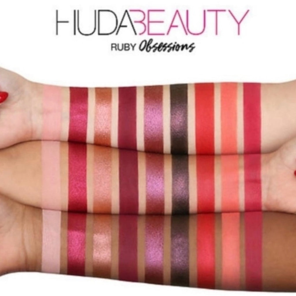 HUDA BEAUTY Pink and Red Eyeshadow Palette Vibrant Shades