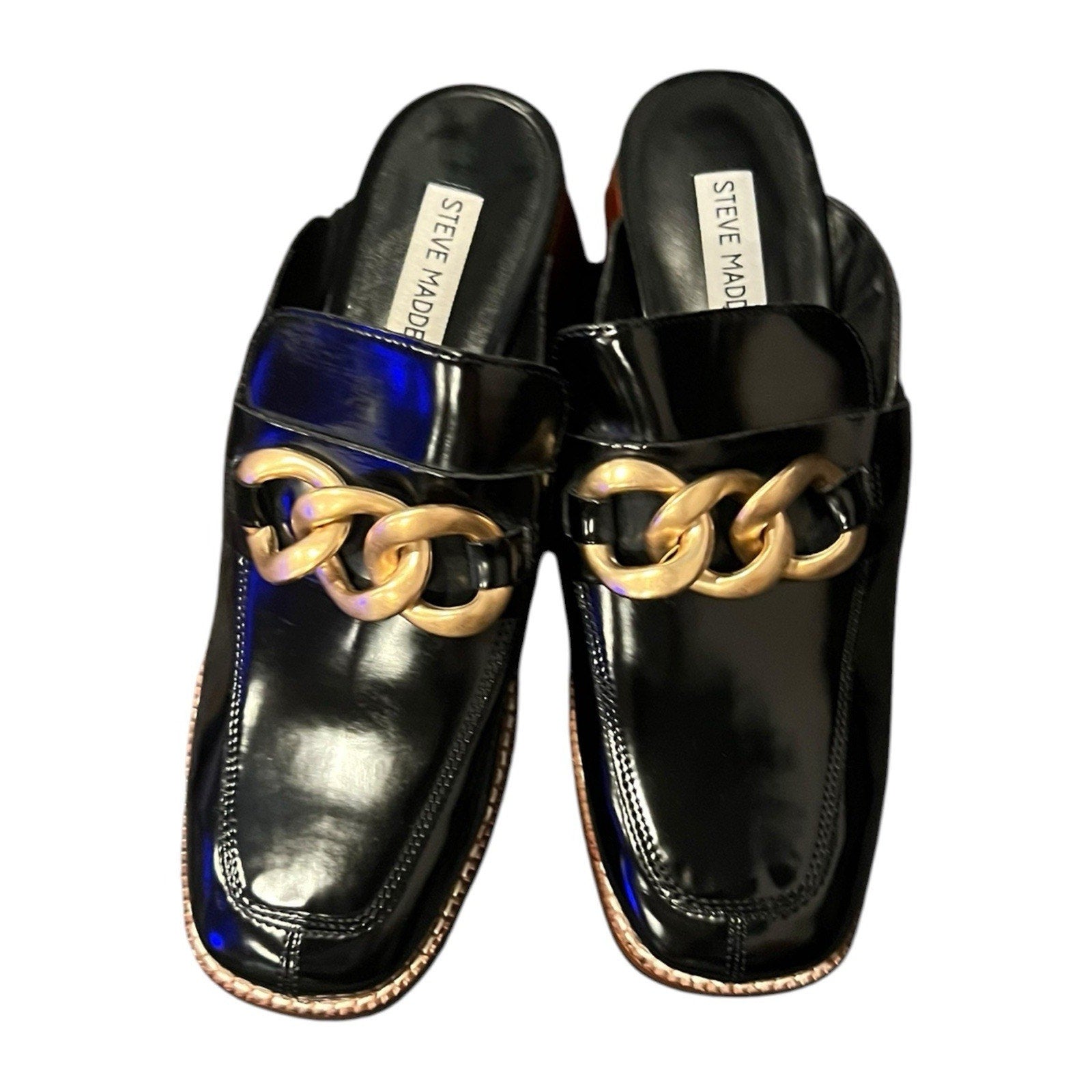 Steve Madden "Lorie" mules Black Patent Women’s Size 8M