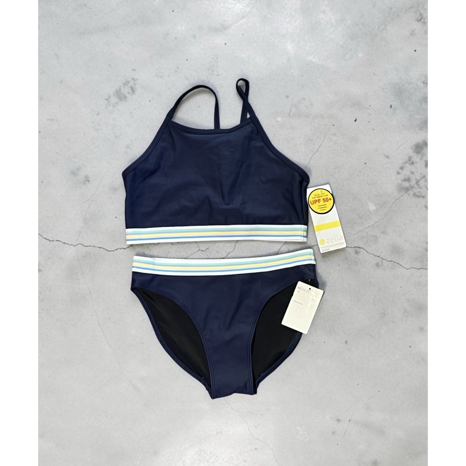 Zella Girl two-piece bikini set Girls Size 12 New