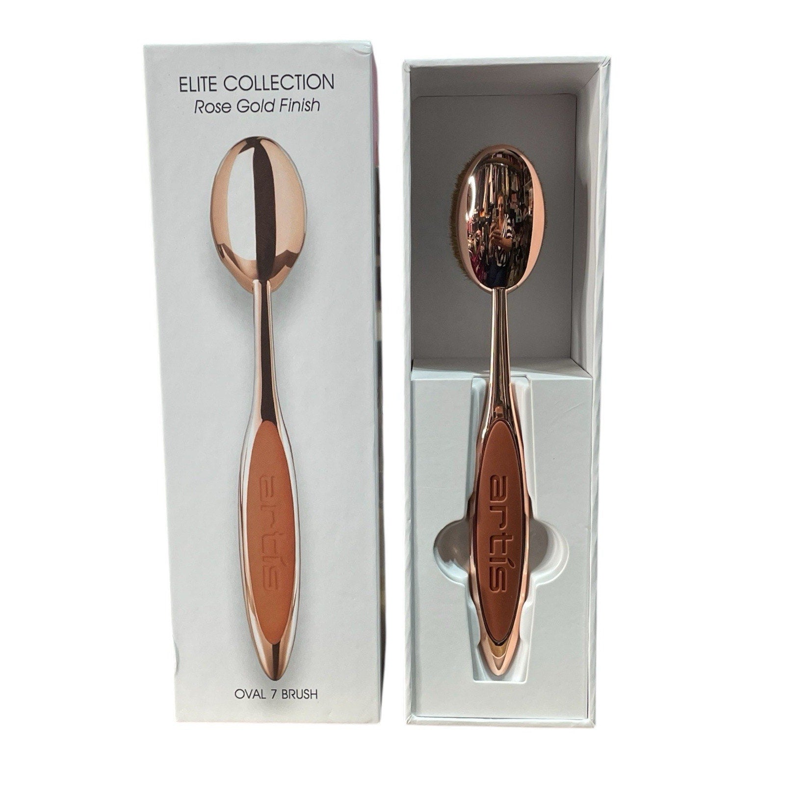 Artis Rose Gold Oval 7 Brush New In Box