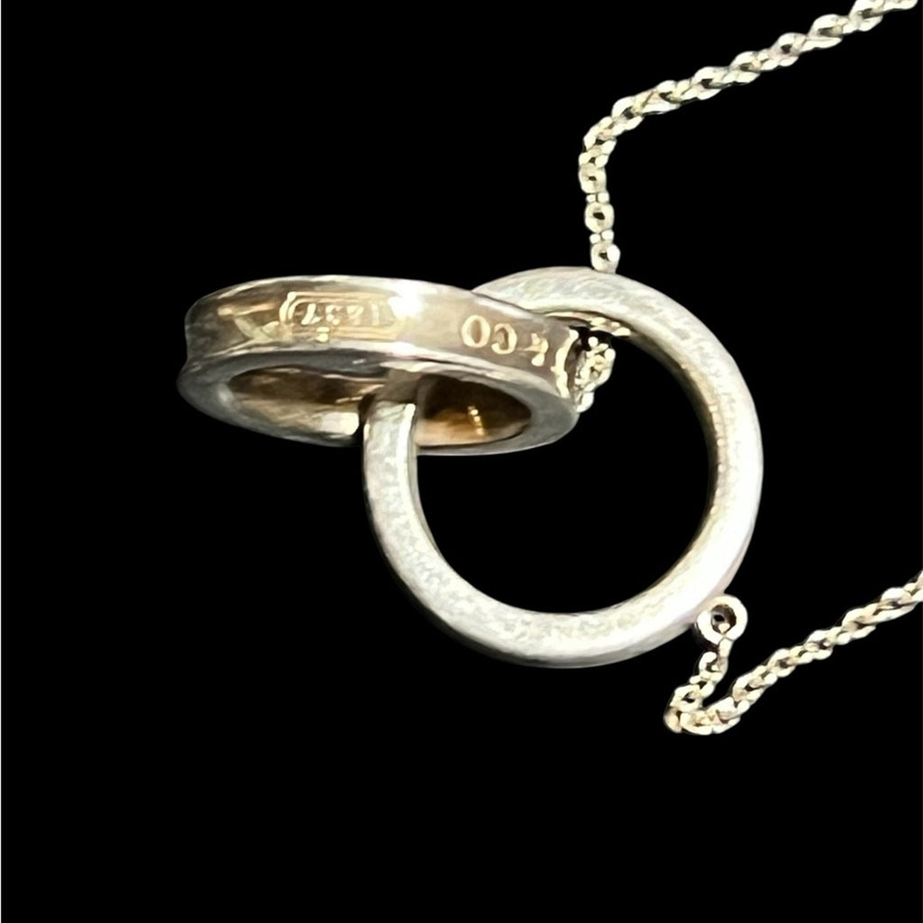 Tiffany & Co. Silver Double Circle Necklace 14 in