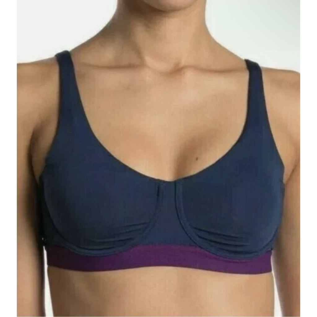 Natori Recharge Sport Bra Navy Blue And Purple Size 32C