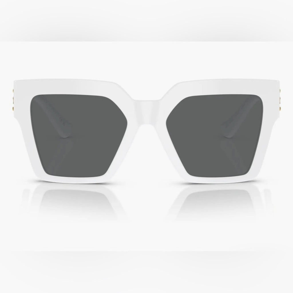 Versace Gold and White Designer Sunglasses NIB $580 MSRP