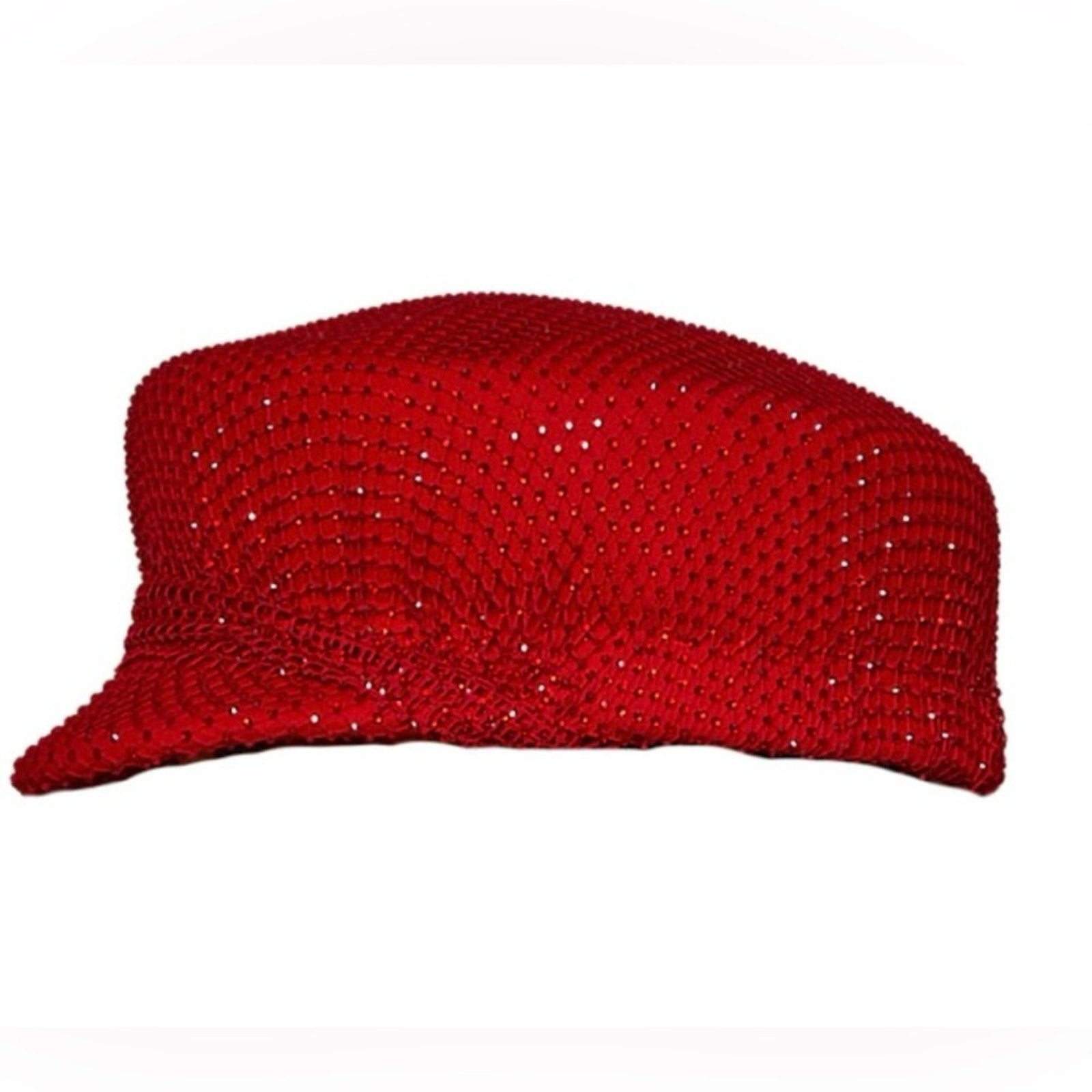 Eugenia Kim Red Wool Rhinestone embellished Women's Hat NWT MSRP $295