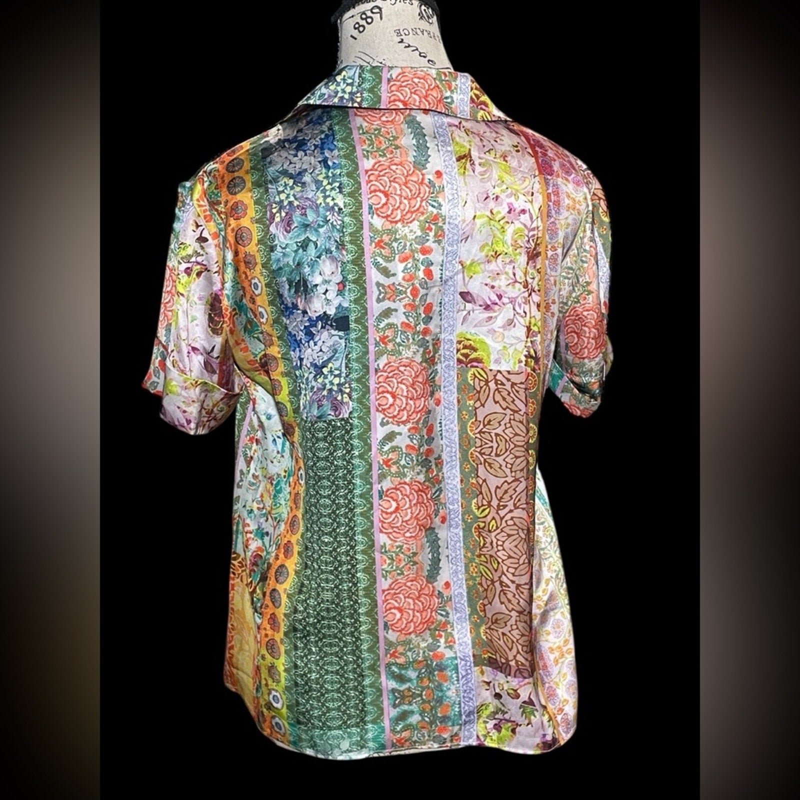 Alison Olivia Extra Small Floral Button-Up Blouse, New with Tags, $295 MSRP